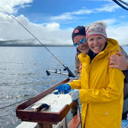 Couple on vancouver island fishing trip alberni charters